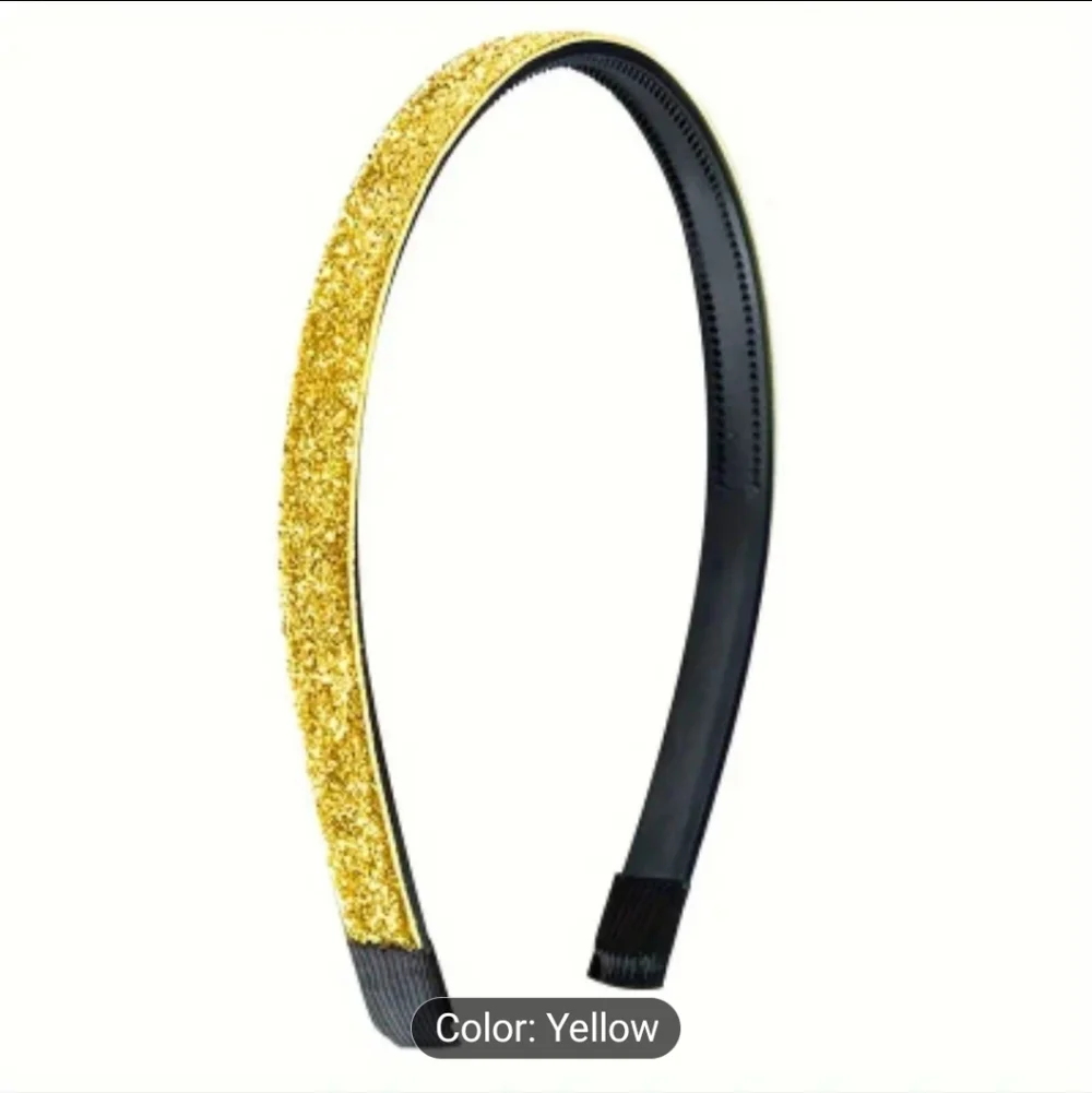 Rainbow Glitter Headbands, 3pc Set